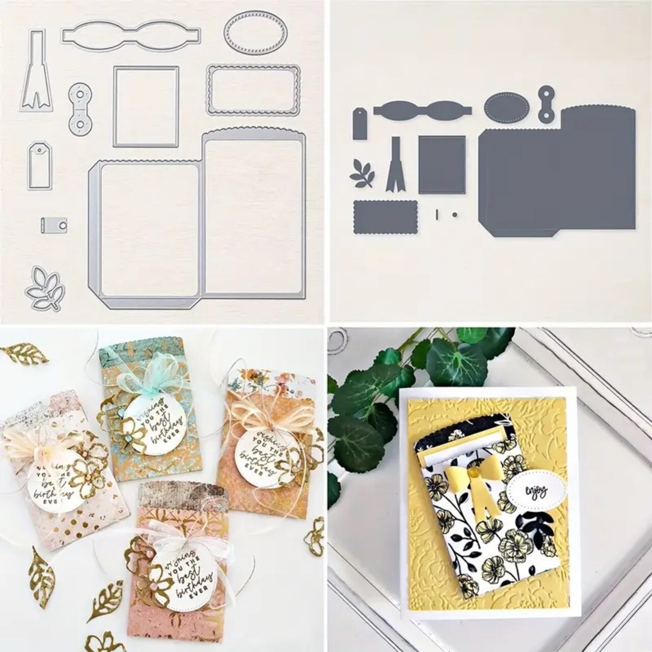 Designer Metal Mini Pocket Envelope Cutting Dies 10 Piece Set